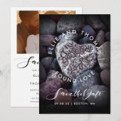 小石ハートのラブフォトウェディング セーブザデート (正面/裏面)