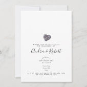 小石ハート発見エンゲージメントパーティー 招待状 (正面)