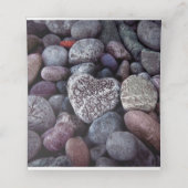 小石ハート発見 ウェディング プレイスカード (内部開封)