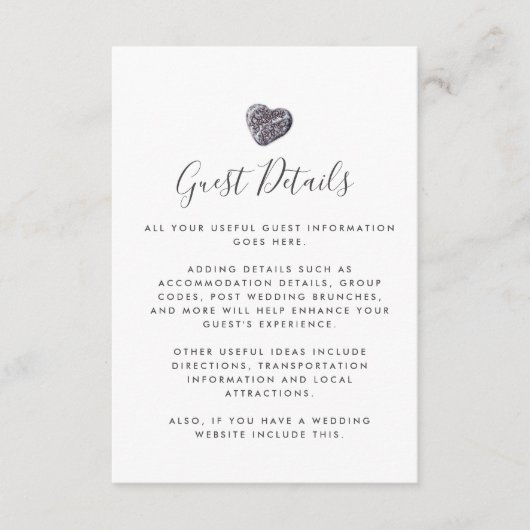 小石ハート発見 ゲスト情報 詳細 エンクロージャーカード (正面)