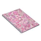 小石モザイクアート – バラ赤面ピンク ノートブック (右側)