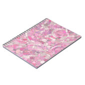 小石モザイクアート – バラ赤面ピンク ノートブック (左側)