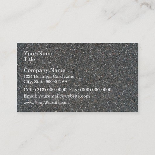 小石付きコンクリート質感 名刺 (正面)