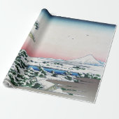 小石川の茶屋から見た富士山（Hokusai） ラッピングペーパー (アンロールド)