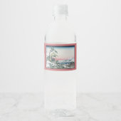 小石川の茶屋から見る富士山(歌川北斎) ペットボトルラベル (正面)