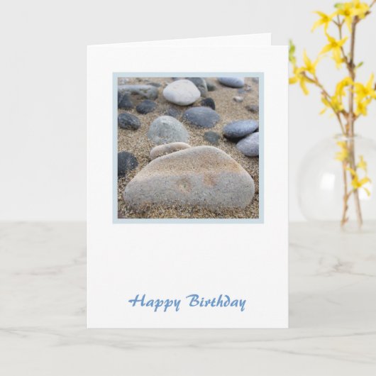 小石誕生日カード カード (黄色い花)