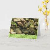 小石、カード、内空白の部 カード (黄色い花)