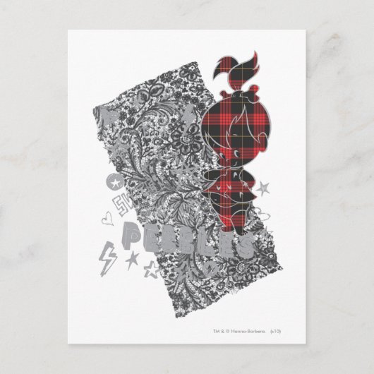 小石™パンクプレイド ポストカード (正面)