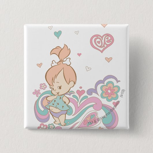 小石™愛の渦巻き 缶バッジ (正面)