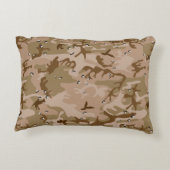 小石、軍隊、陸軍と砂漠カモフラージュ アクセントクッション (裏面)