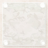 小石、軍隊、陸軍と砂漠カモフラージュ ガラスコースター (裏面)