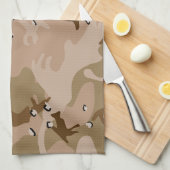 小石、軍隊、陸軍と砂漠カモフラージュ キッチンタオル (四つ折り)