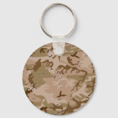 小石、軍隊、陸軍と砂漠カモフラージュ キーホルダー (正面)