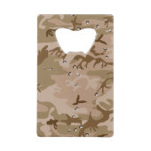 小石、軍隊、陸軍と砂漠カモフラージュ クレジットカード栓抜き (裏面)