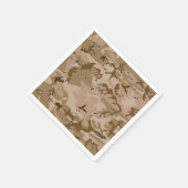 小石、軍隊、陸軍と砂漠カモフラージュ スタンダードカクテルナプキン (角)