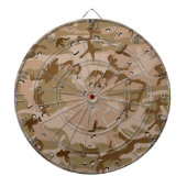 小石、軍隊、陸軍と砂漠カモフラージュ ダーツボード (正面)