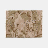 小石、軍隊、陸軍と砂漠カモフラージュ フリースブランケット (正面(横))
