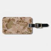 小石、軍隊、陸軍と砂漠カモフラージュ ラゲッジタグ (正面横)
