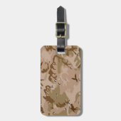 小石、軍隊、陸軍と砂漠カモフラージュ ラゲッジタグ (正面縦)