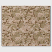 小石、軍隊、陸軍と砂漠カモフラージュ ラッピングペーパー (フラット)