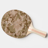 小石、軍隊、陸軍と砂漠カモフラージュ 卓球ラケット (横)