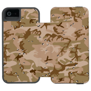 小石、軍隊、陸軍と砂漠カモフラージュ iPhone SE/5/5sウォレットケース