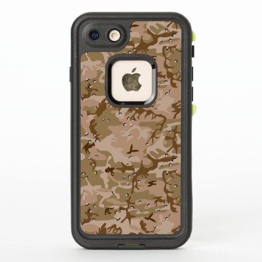 小石、軍隊、陸軍と砂漠カモフラージュ LifeProof iPhoneケース (裏面)