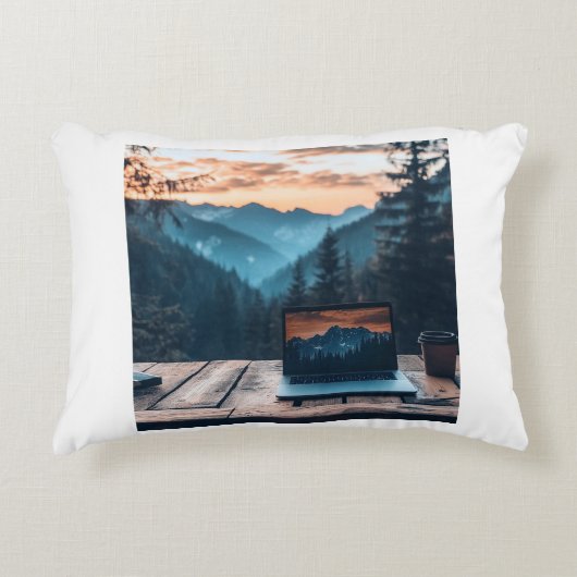 小素晴らし部屋の自然 アクセントクッション (正面)