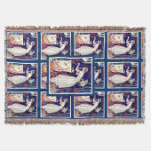 小素晴らし魚、アールデコ美しいファッション スローブランケット (正面)