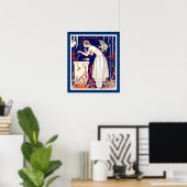 小素晴らし魚，アールデコ美しいファッション ポスター (ホームオフィス)