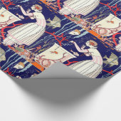 小素晴らし魚,アールデコ美しいファッション ラッピングペーパー (角)