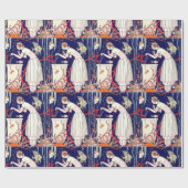 小素晴らし魚,アールデコ美しいファッション ラッピングペーパー (フラット)