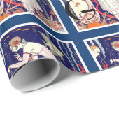 小素晴らし魚、アールデコ美しいファッション ラッピングペーパー (ロールコーナー)