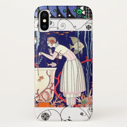 小素晴らし魚,アールデコ美しいファッション Case-Mate iPhoneケース (裏面)