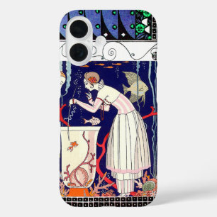 小素晴らし魚,アールデコ美しいファッション iPhone 16ケース