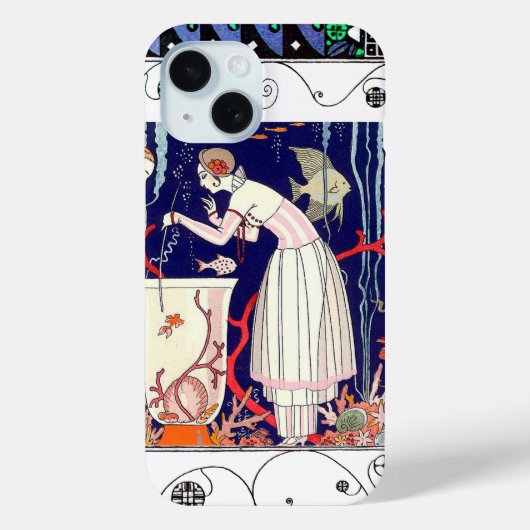 小素晴らし魚,アールデコ美しいファッション Case-Mate iPhoneケース (裏面)