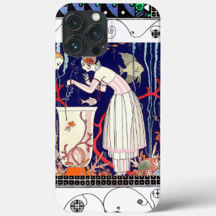 小素晴らし魚,アールデコ美しいファッション iPhone 13 PRO MAXケース