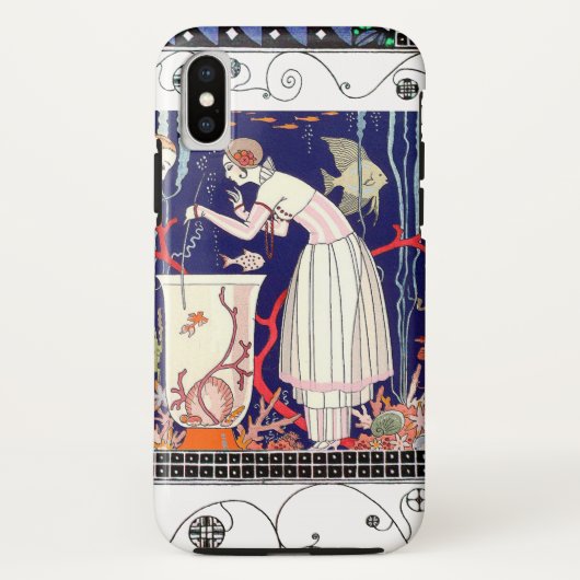 小素晴らし魚,アールデコ美しいファッション Case-Mate iPhoneケース (裏面)