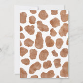 小素朴さなカウボーイ西部の牛の赤ちゃんシャワー 招待状 (裏面)