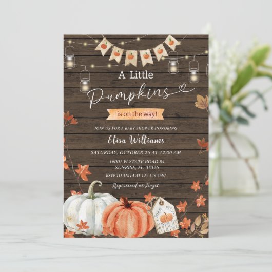 小素朴さなカボチャを木で行く 招待状 (スタンド正面)