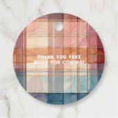 小素朴女性のカーボーイ赤ちゃんシャワー フェイバータグ (裏面)