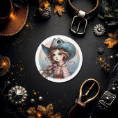 小素朴女性のカーボーイ赤ちゃんシャワー フェイバータグ