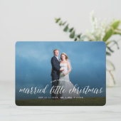 小結婚した初めてのクリスマス写真結婚の シーズンカード (スタンド正面)