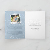 小結婚した初めてのクリスマス写真結婚の シーズンカード (内部)