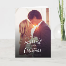 小結婚した初めてのクリスマス写真結婚の シーズンカード