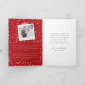 小結婚した初めてのクリスマス写真結婚の シーズンカード (内部)