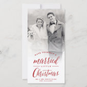 小結婚した初めてのクリスマス写真結婚の シーズンカード (正面)