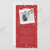 小結婚した初めてのクリスマス写真結婚の シーズンカード (裏面)