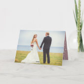 小結婚した初めてのクリスマス写真結婚の シーズンカード (裏面)