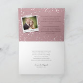 小結婚した初めてのクリスマス写真結婚の シーズンカード (内部)